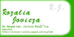 rozalia jovicza business card